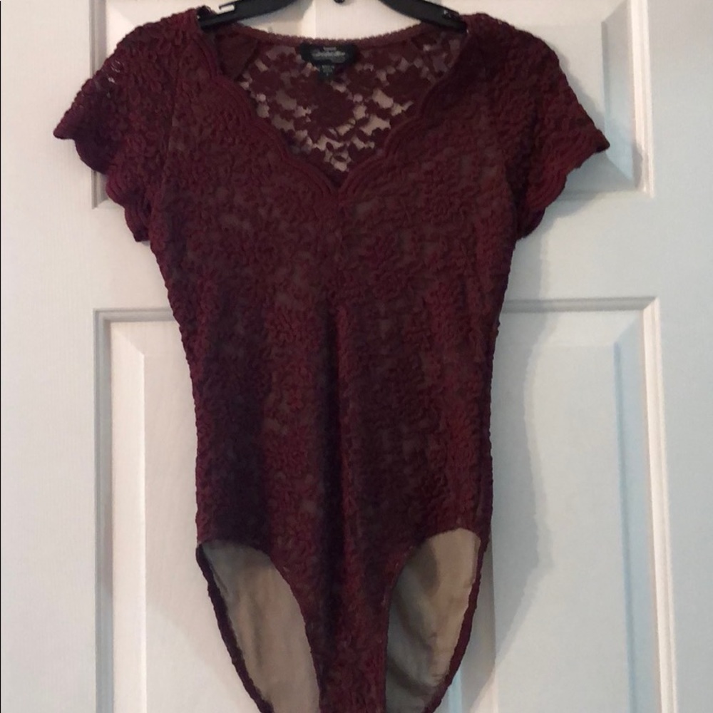 Cranberry Lace Bodysuit